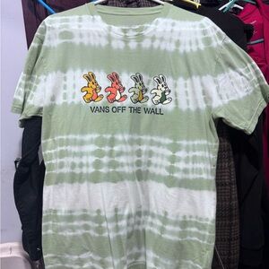Vans Green and White Tie-Dye T-Shirt